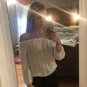 off the shoulder crop top